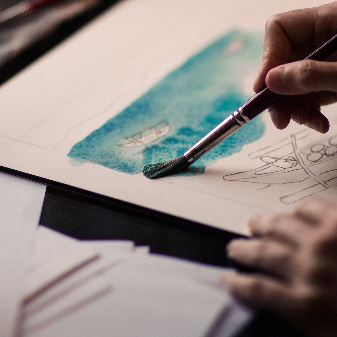 Peinture sur carnet de voyage
